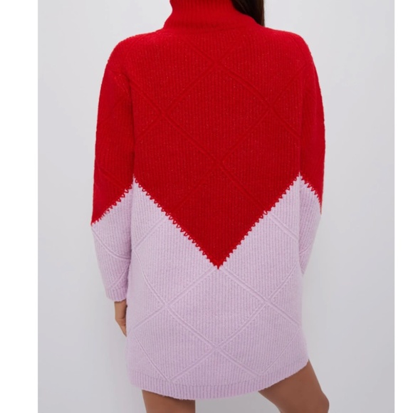 Red & Pink Diamond Demi Sweater Dress RED & PINK DIAMOND DEMI SWEATER DRESS - Picture 2 of 4